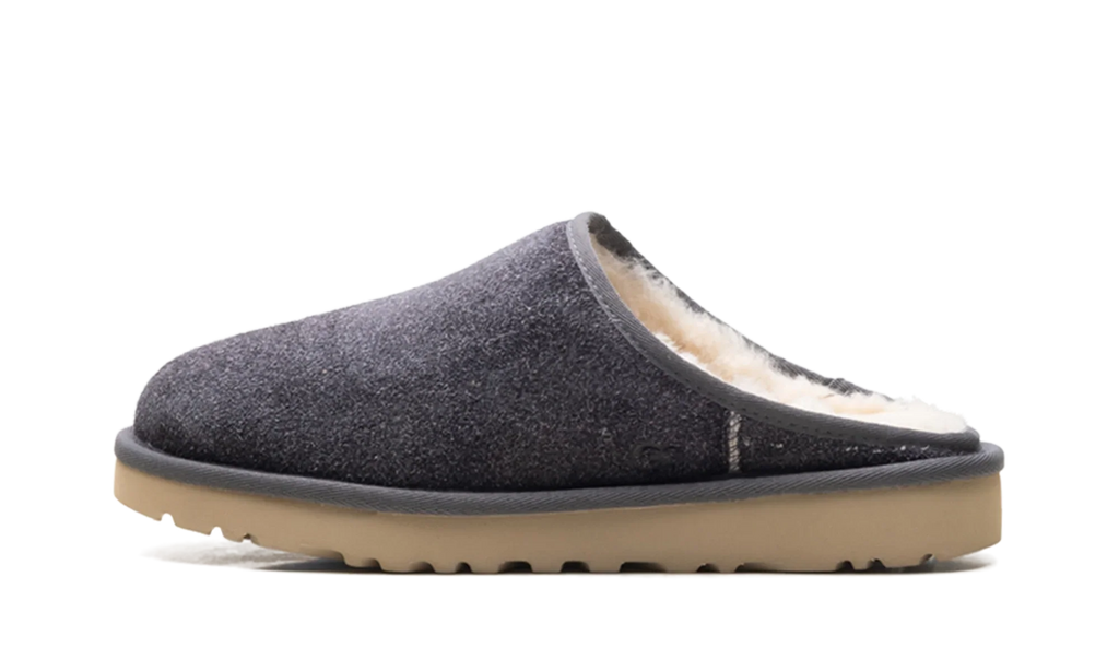 Classic Slip-On Shaggy Suede Slipper "Dark Grey" 1153104 DGRY