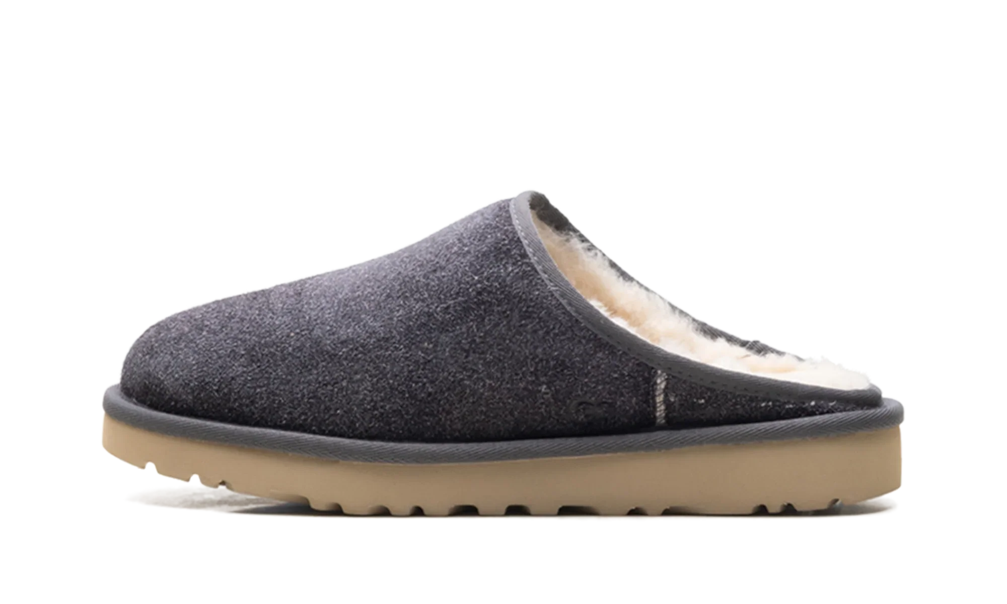 Classic Slip-On Shaggy Suede Slipper "Dark Grey" 1153104 DGRY