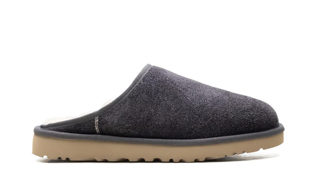 Classic Slip-On Shaggy Suede Slipper "Dark Grey" 1153104 DGRY
