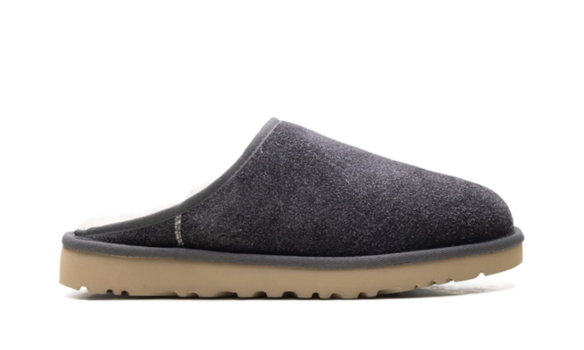 Classic Slip-On Shaggy Suede Slipper "Dark Grey" 1153104 DGRY