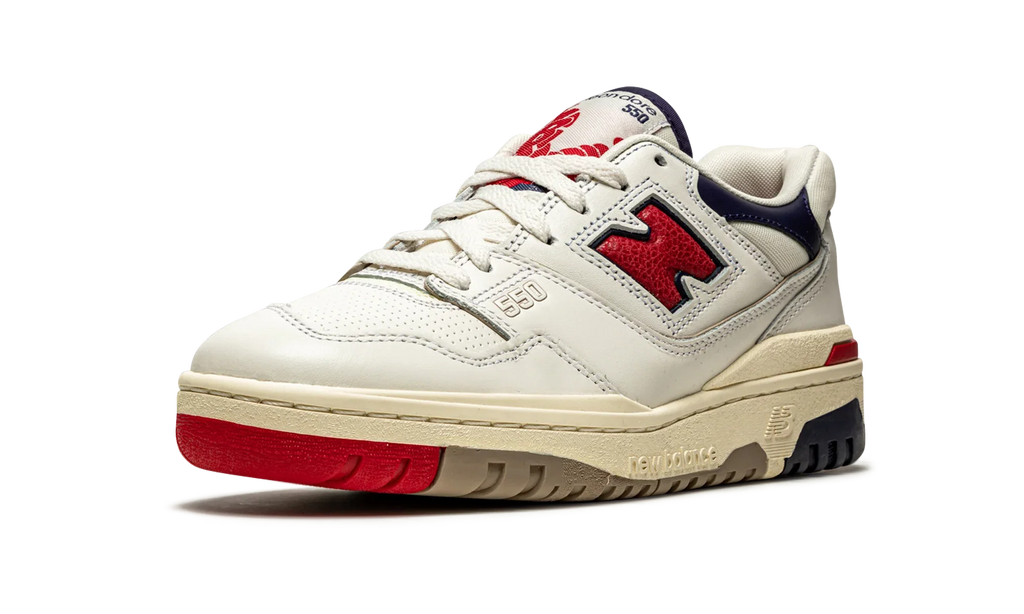 550 "Aime Leon Dore - White Navy Red" BB550A3