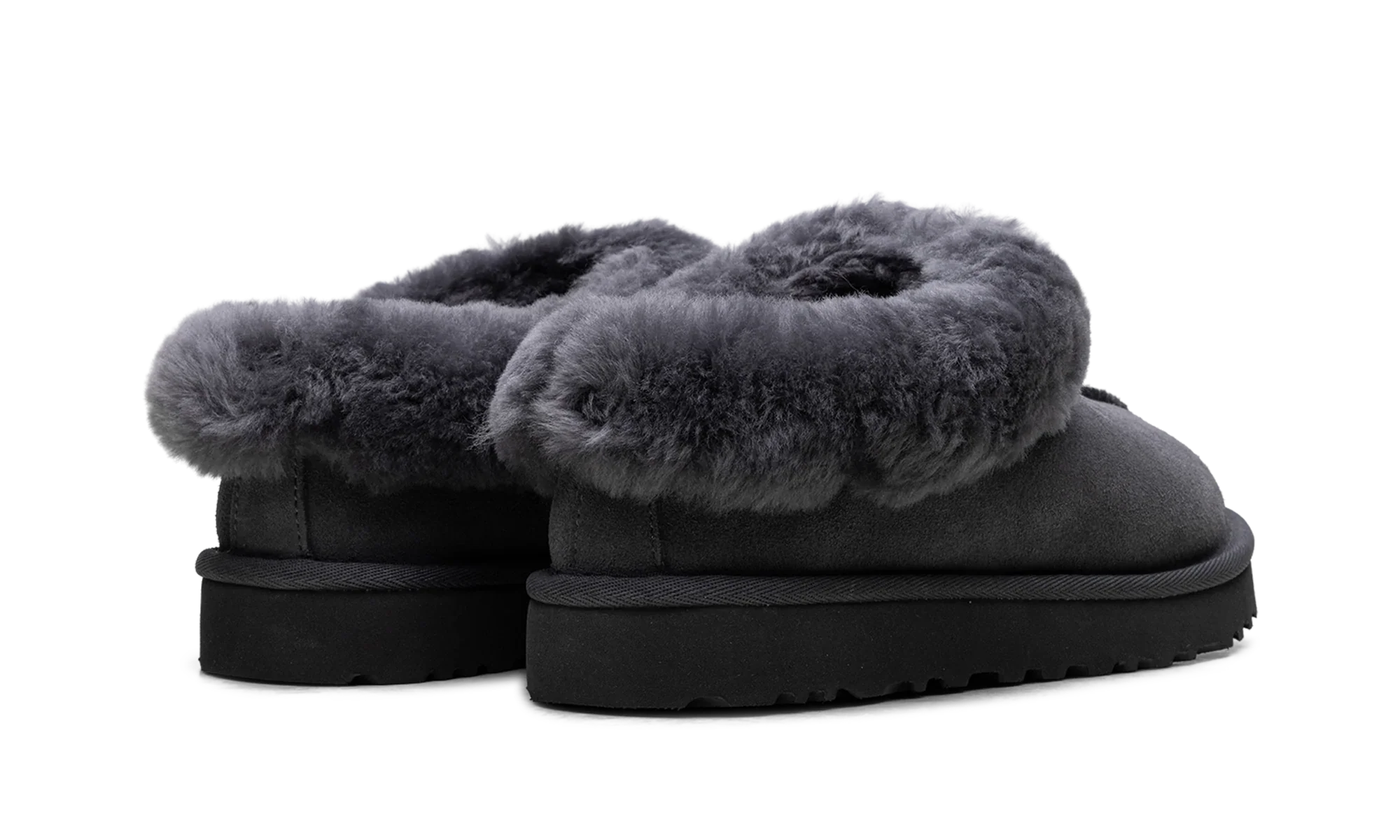 Tazzette Genuine Shearling Collar Slipper WMNS "Obsidian" 1134810 OBS