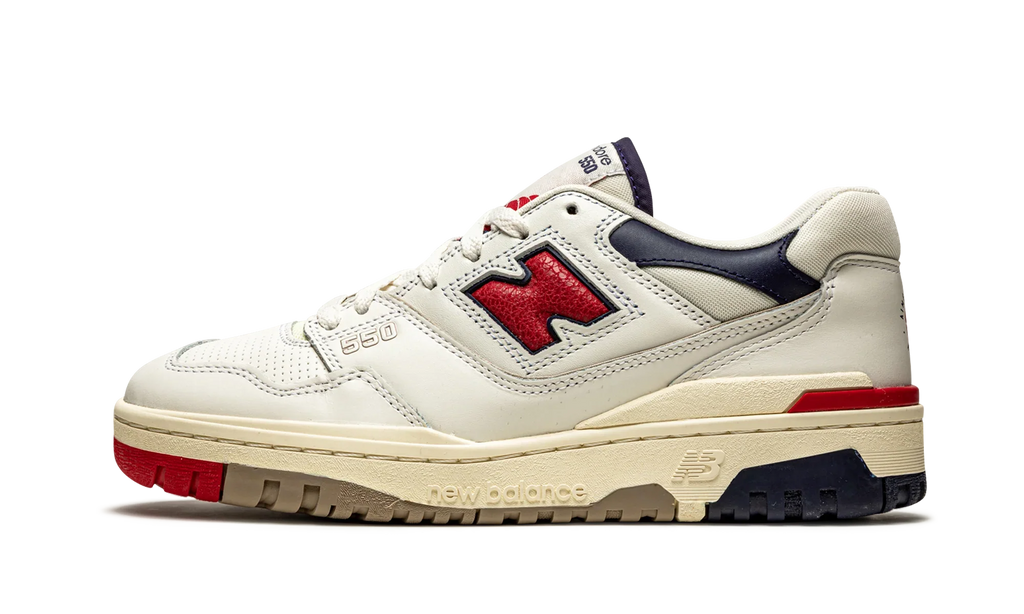 550 "Aime Leon Dore - White Navy Red" BB550A3