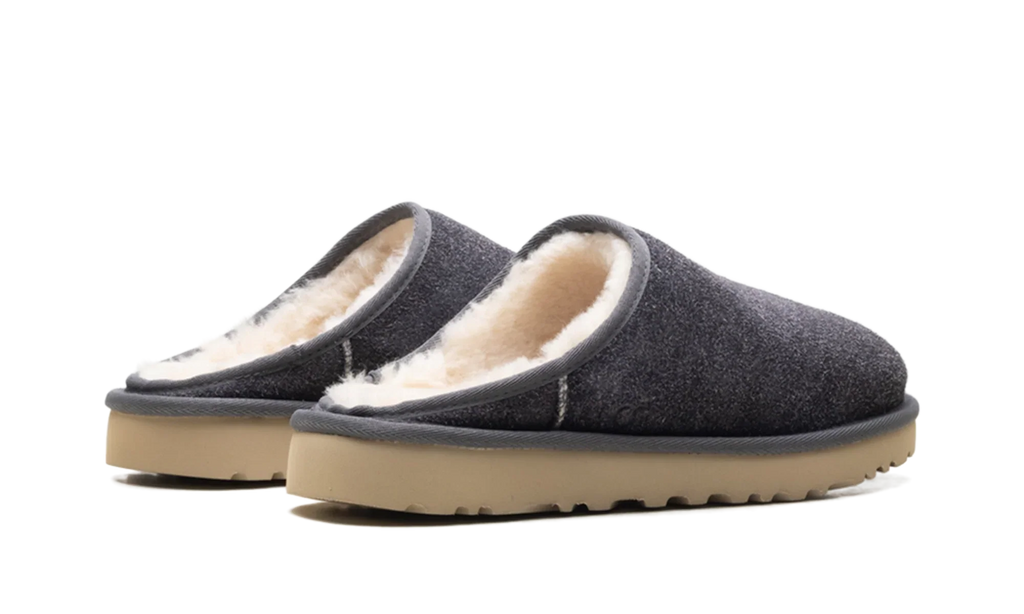 Classic Slip-On Shaggy Suede Slipper "Dark Grey" 1153104 DGRY