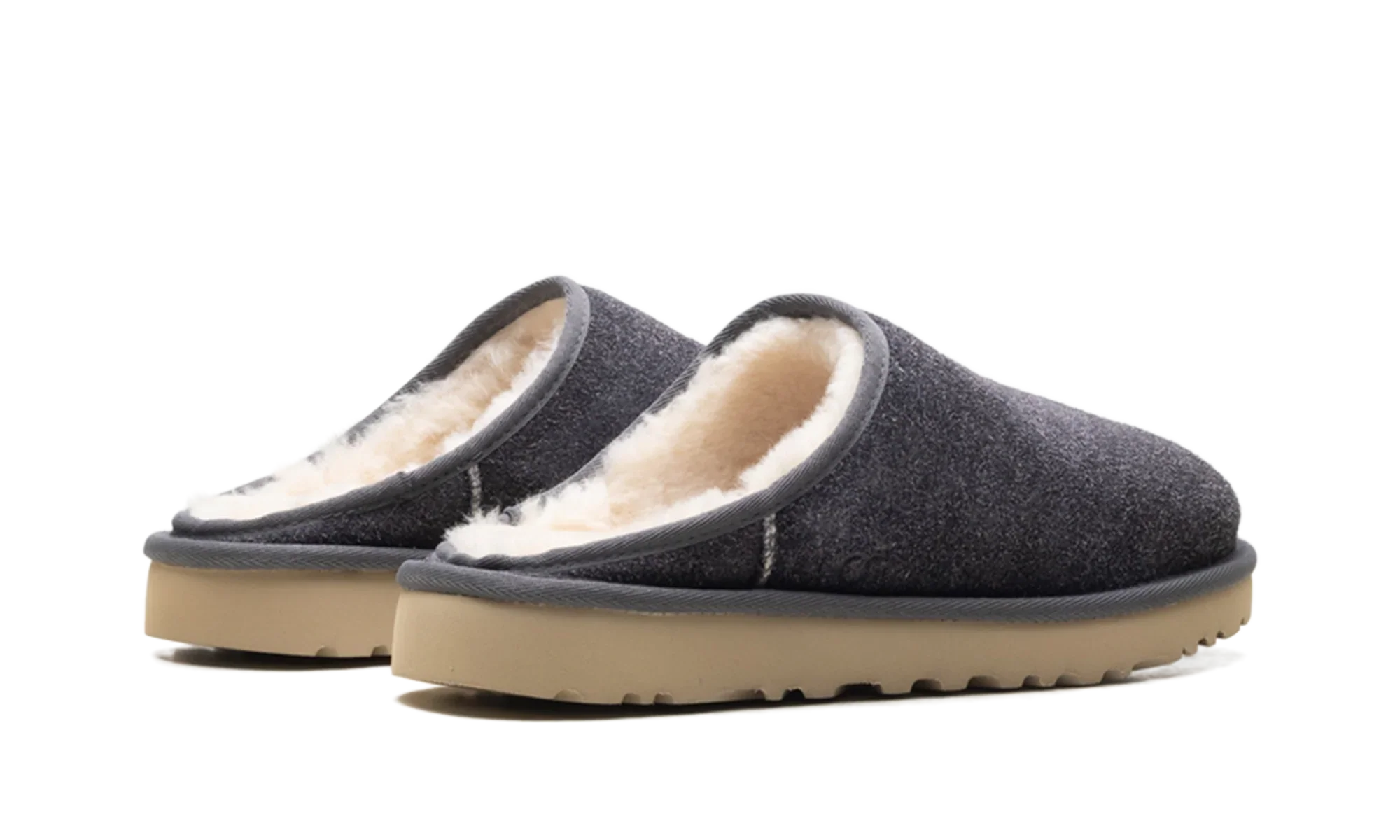Classic Slip-On Shaggy Suede Slipper "Dark Grey" 1153104 DGRY
