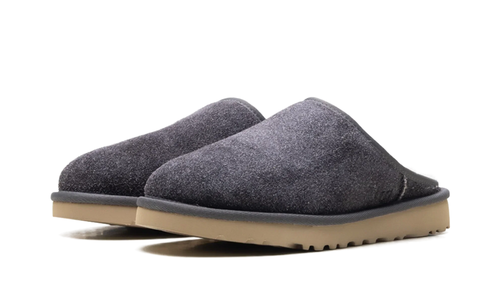 Classic Slip-On Shaggy Suede Slipper "Dark Grey" 1153104 DGRY