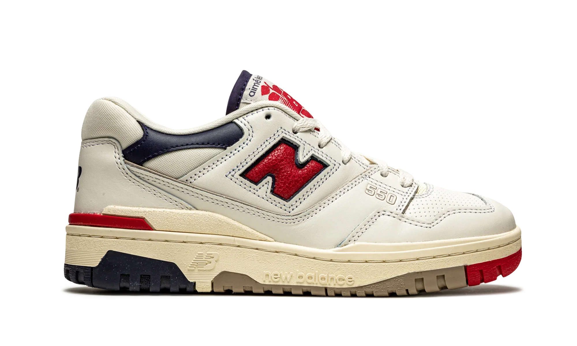 550 "Aime Leon Dore - White Navy Red" BB550A3